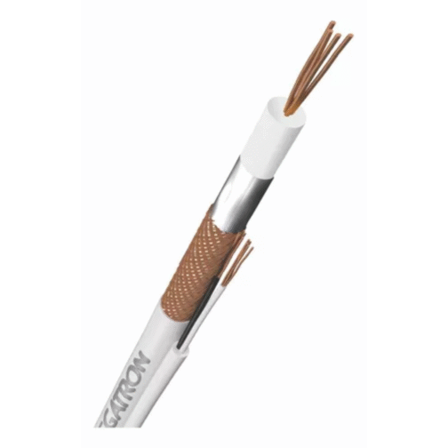 CABO COAXIAL RF 2X26AWG BRANCO C/100M