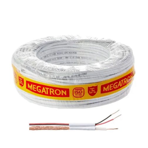 CABO COAXIAL RF 2X26AWG BRANCO C/100M