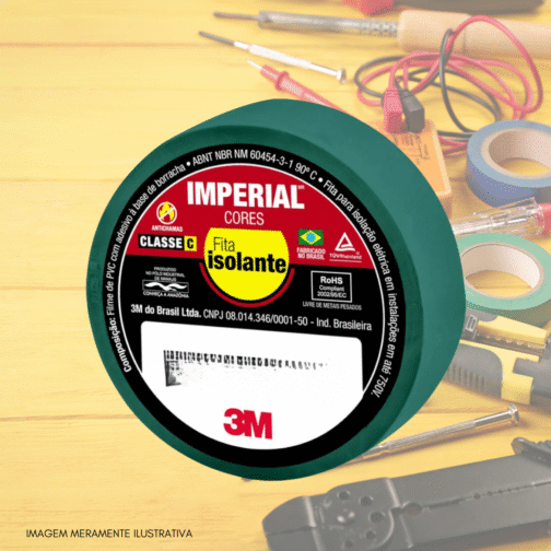FITA ISOLANTE IMPERIAL VERDE 18MMX10M