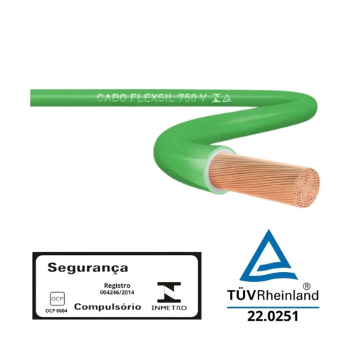 CABO FLEXIVEL 750V 6,0MM VERDE