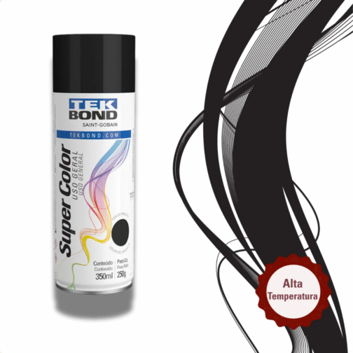 TINTA SPRAY ALTA TEMP PRETO 350ML