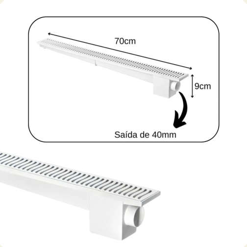 RALO LINEAR MODULAVEL SIF 4025 BCO 50CM