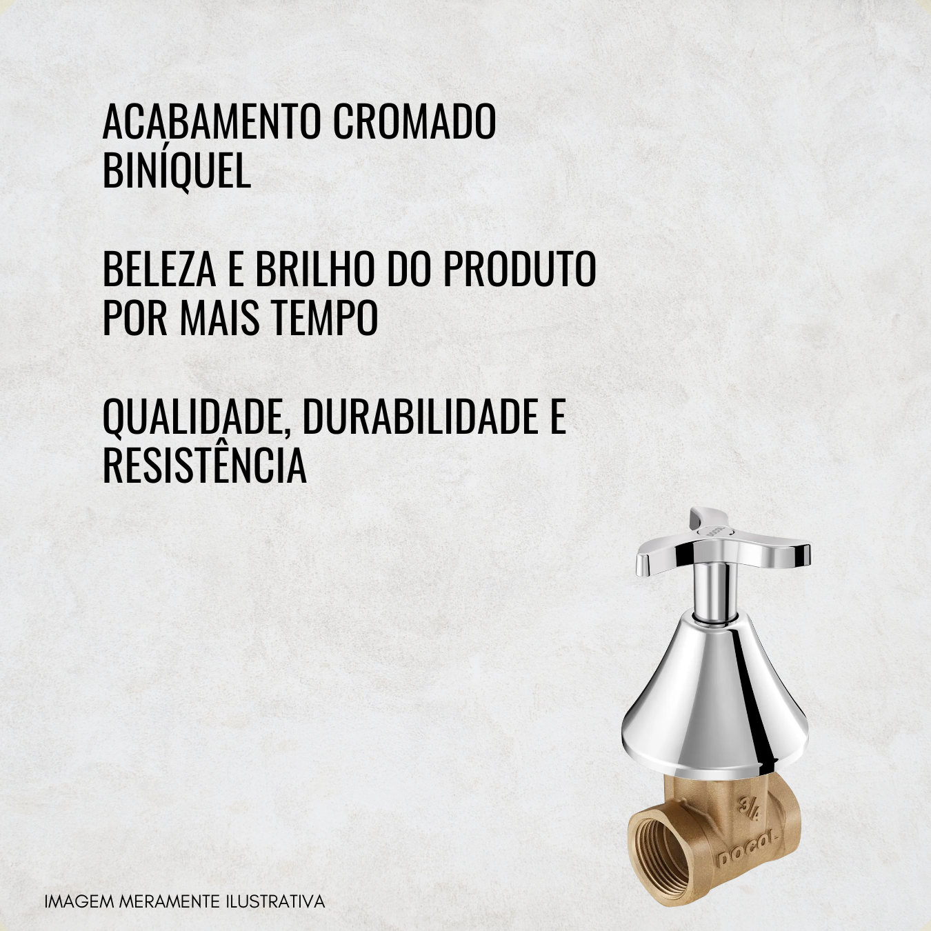 REGISTRO GAVETA DOCOLBASE 3/4" C/ACAB N