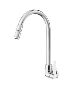 Torneira de Cozinha Bica Alta para Parede Cromada – Gali