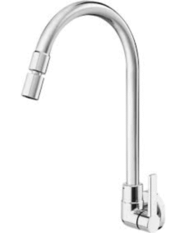 Torneira de Cozinha Bica Alta para Parede Cromada – Gali