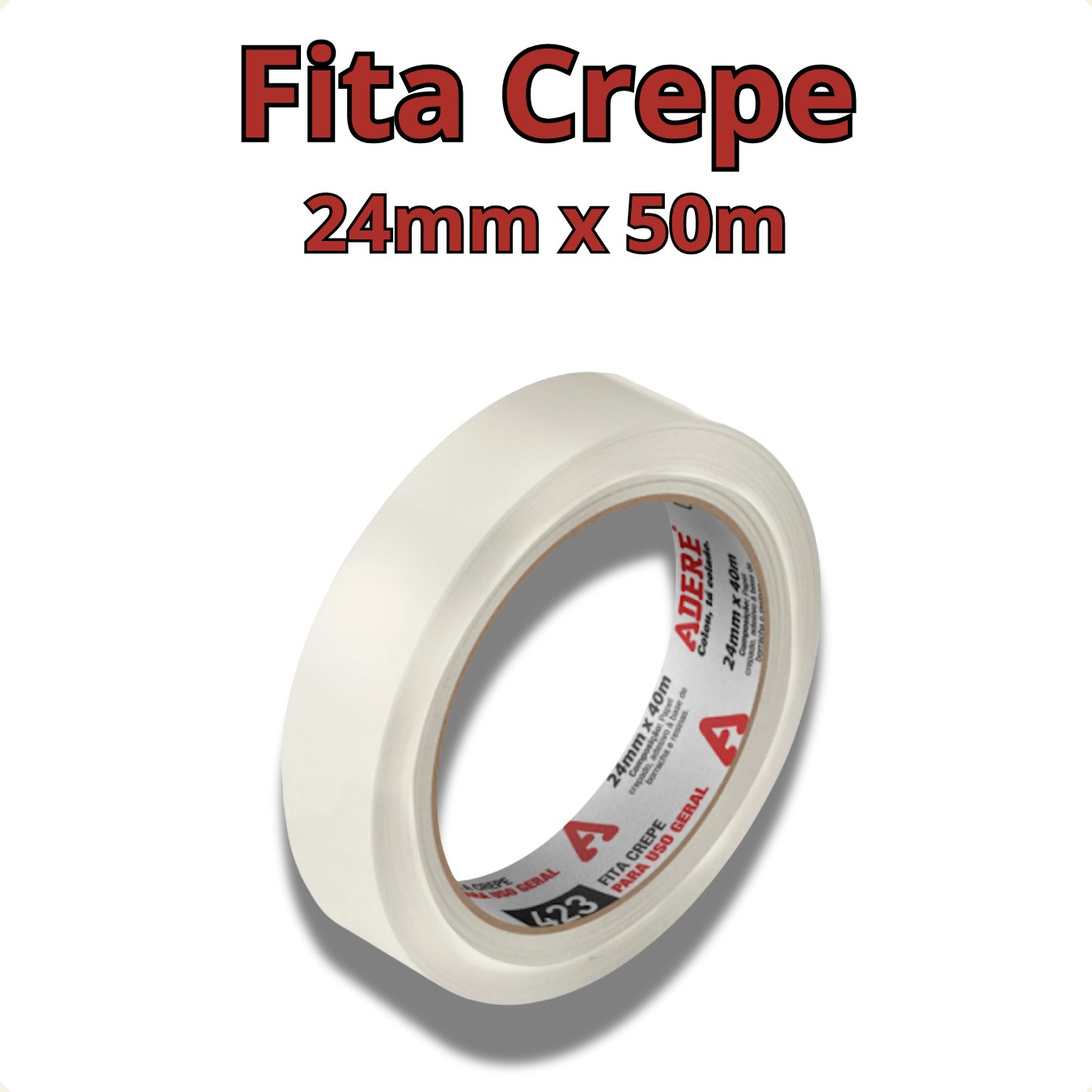 FITA CREPE 24MM X 50M USO GERAL