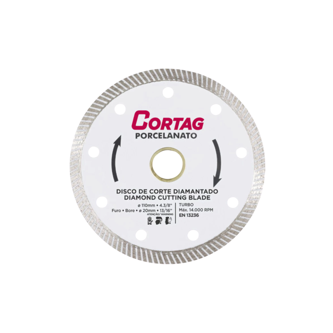 DISCO DIAMANTADO TURBO PORCELANATO 110MM