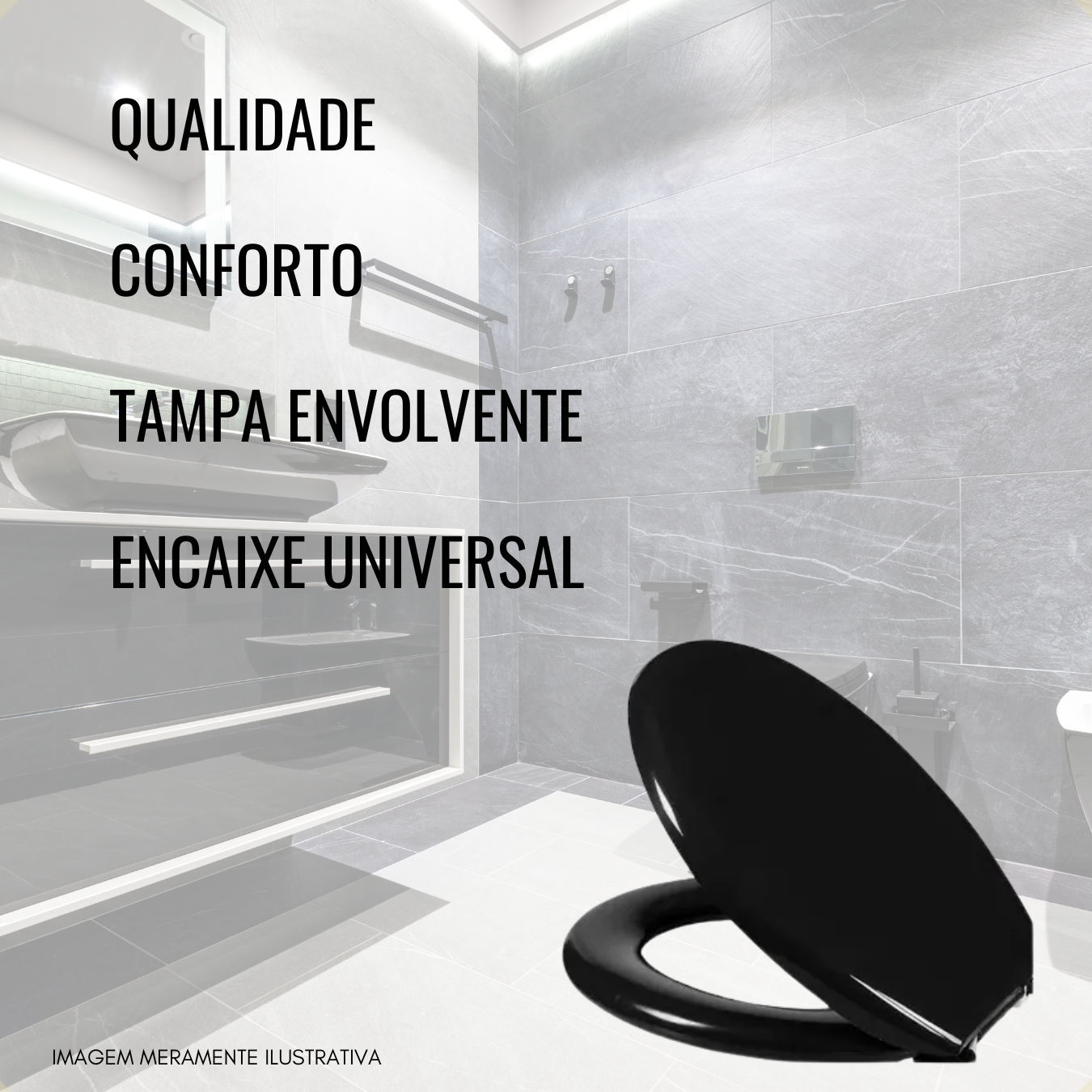 ASSENTO SANITARIO ENVOL IDEALE PRETO