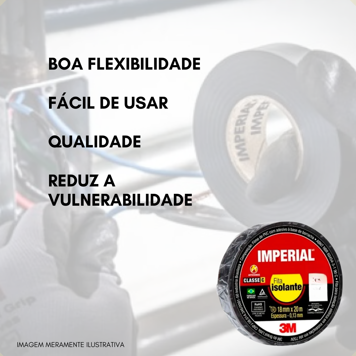 FITA ISOLANTE IMPERIAL SLIM 18MM X 20M
