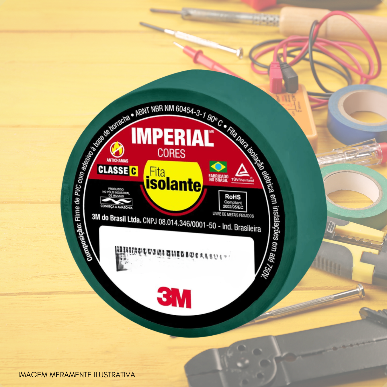FITA ISOLANTE IMPERIAL VERDE 18MMX10M