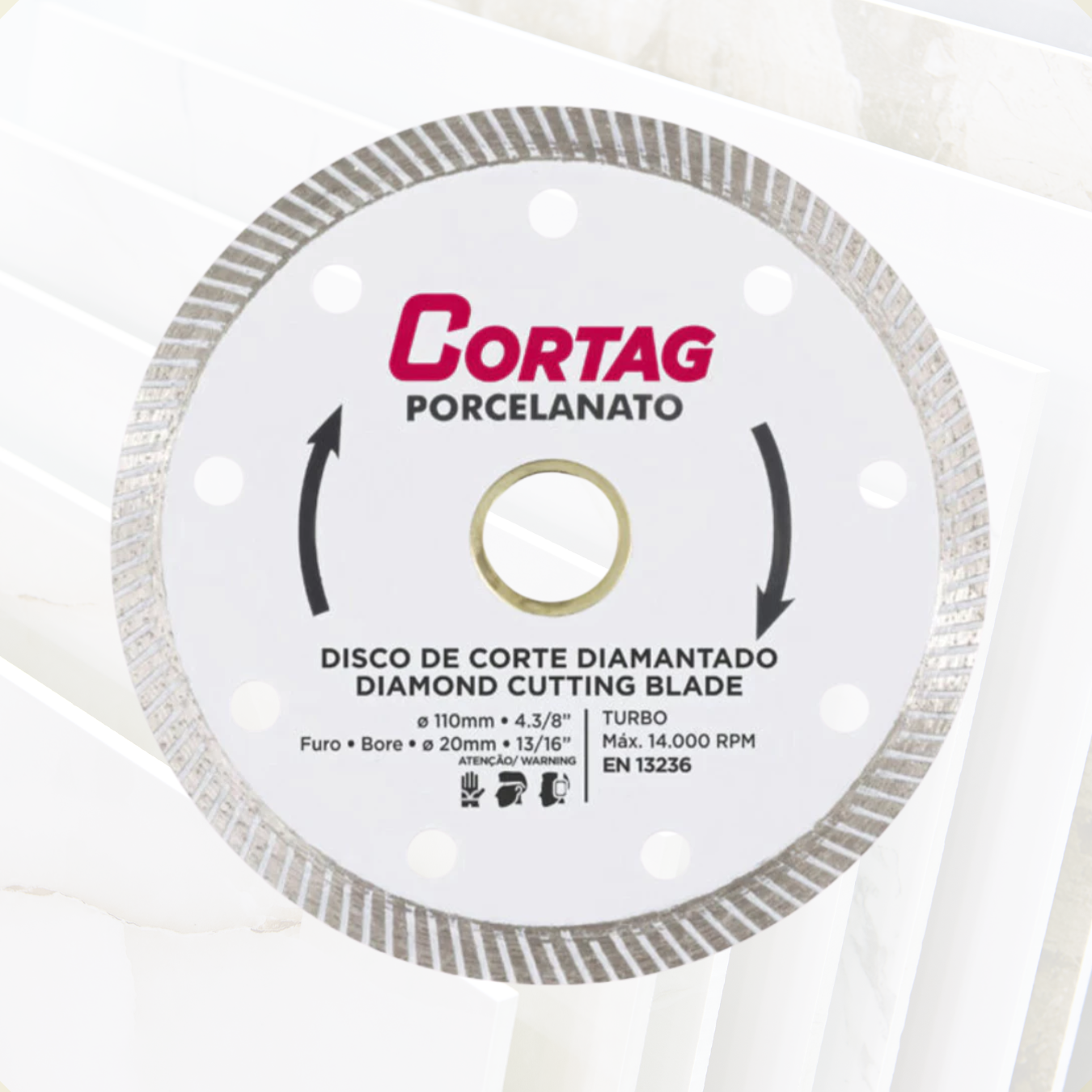 DISCO DIAMANTADO TURBO PORCELANATO 110MM