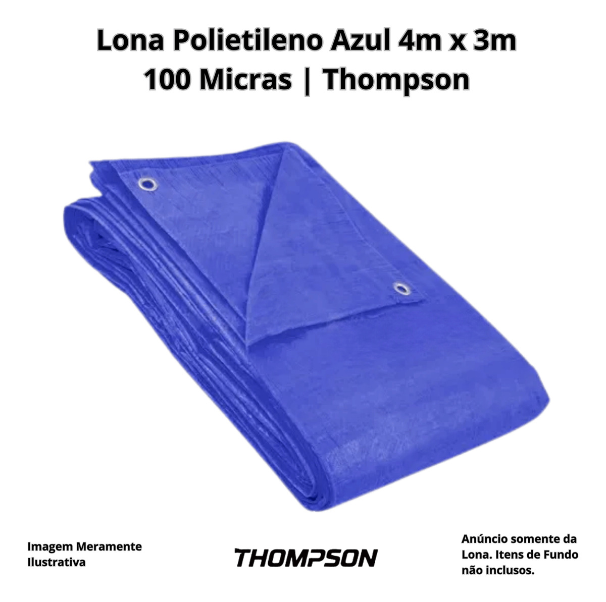 LONA POLIETILENO AZUL 4 X 3M