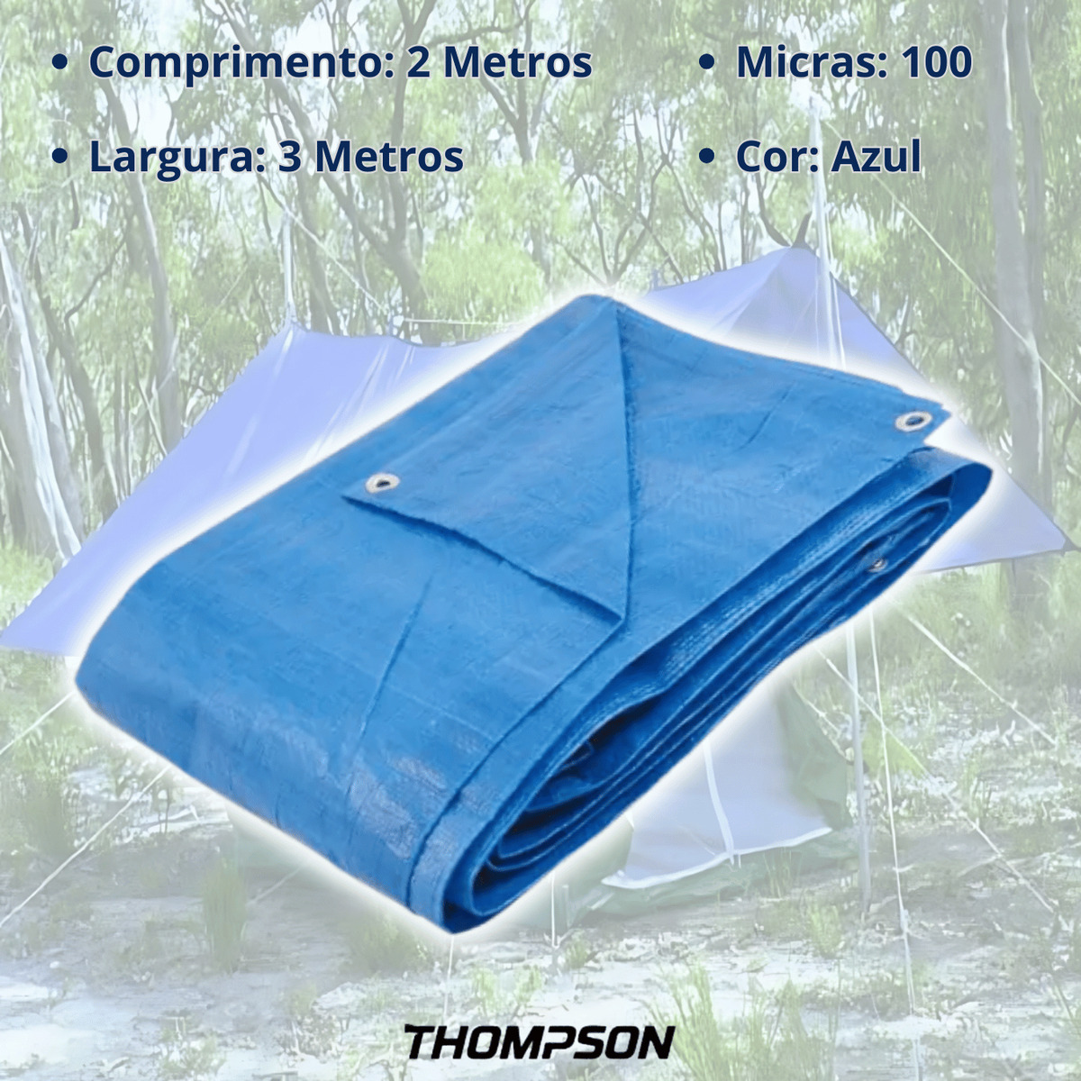 LONA POLIETILENO AZUL 3 X 2M