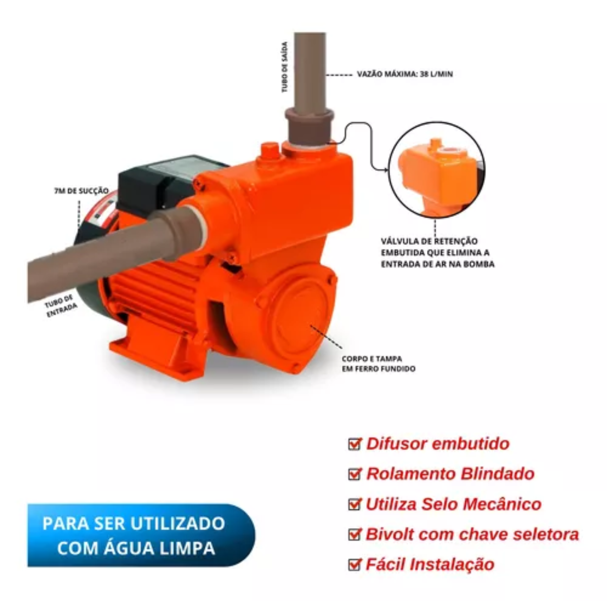 BOMBA DAGUA AUTO ASP BPA-500 1/2 HP