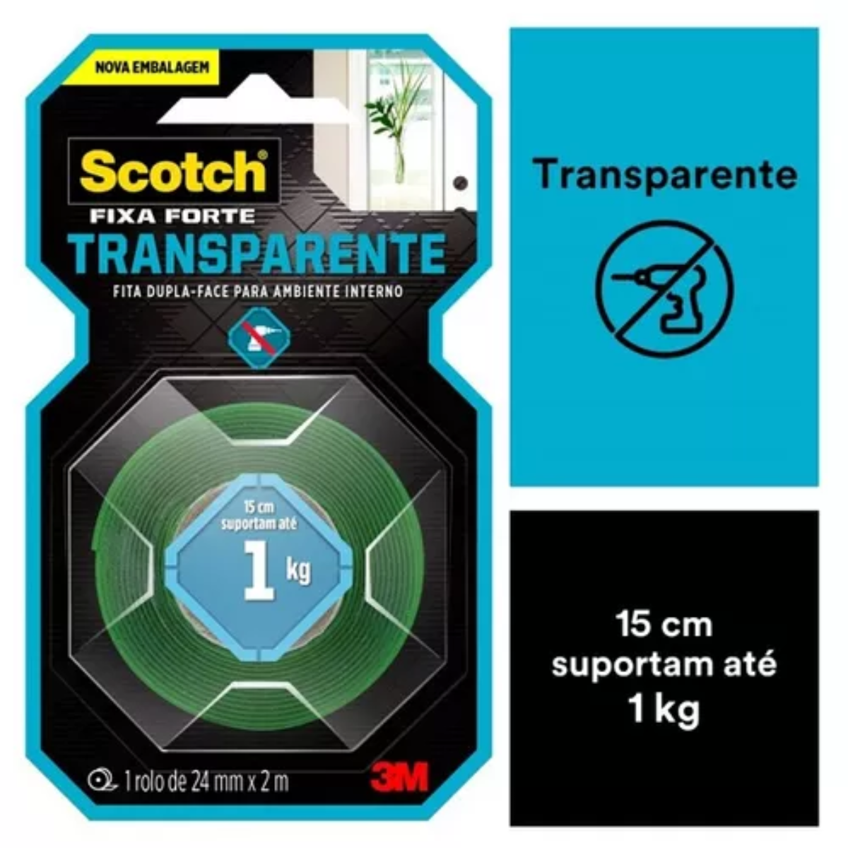 FITA DUPLA FACE FIXA FORTE TRANS 24MMX2M