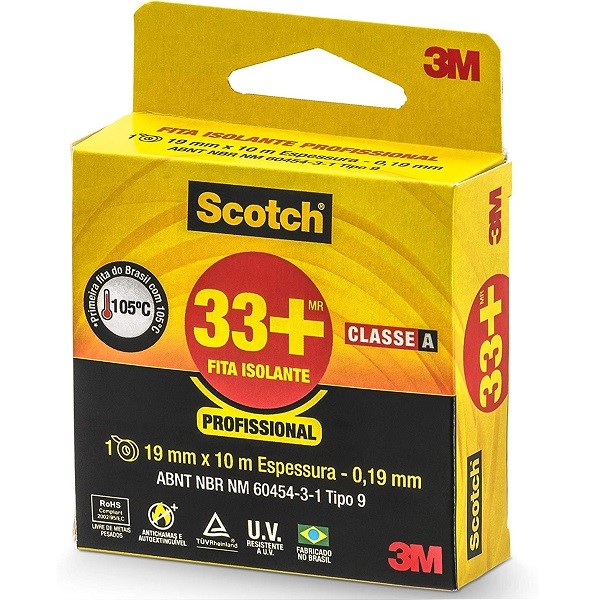 FITA ISOLANTE SCOTCH 33+ 19MMX10M