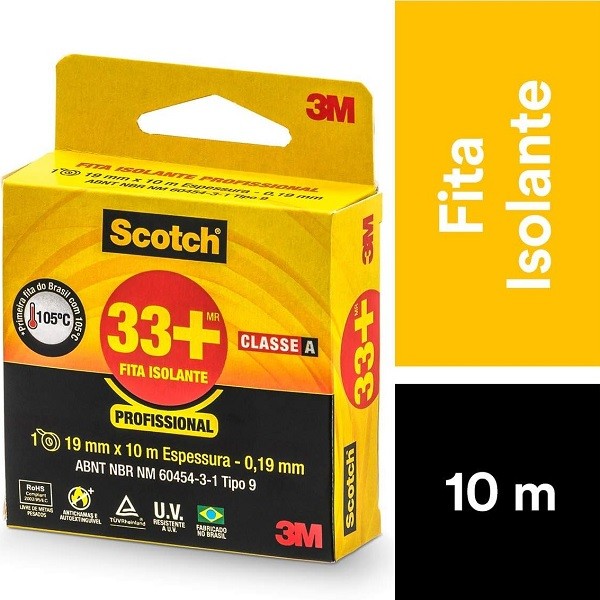 FITA ISOLANTE SCOTCH 33+ 19MMX10M